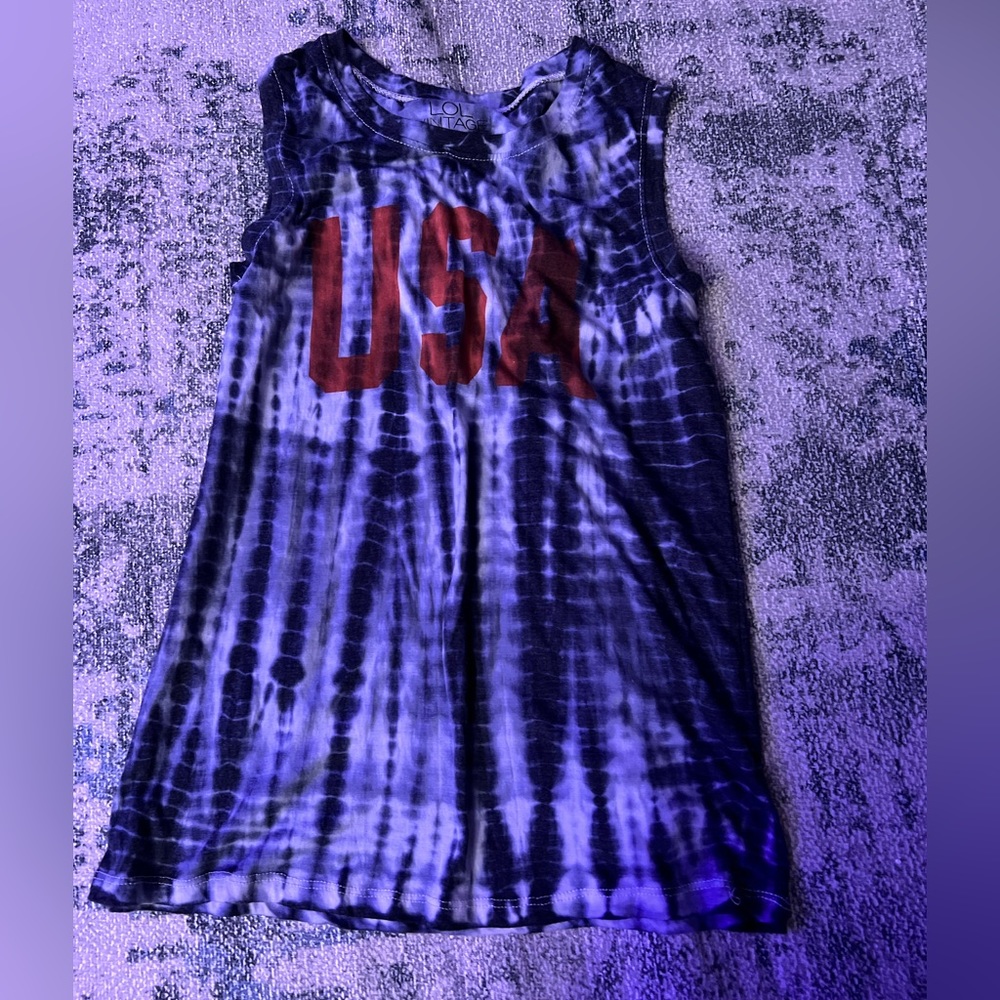 USA tie dye tank top